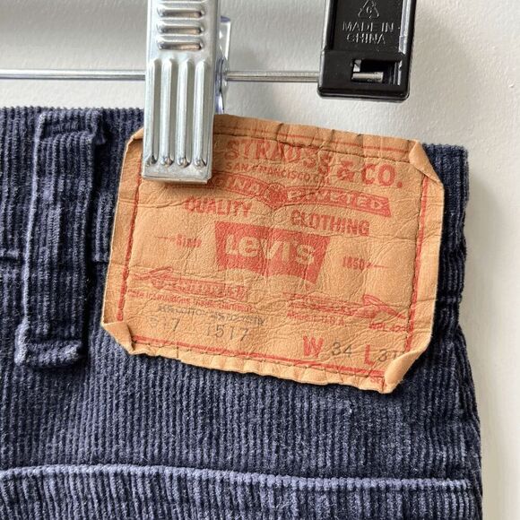 Vintage 1970s Levi's White Tab 517 Corduroy Pants Bootcut Trousers USA - 34 - Picture 8 of 10